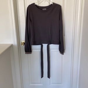 New “Sundays two” tie back sweatshirt; size small